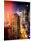 Instants of NY Series - View of Skyscrapers of Times Square and 42nd Street at Night-Philippe Hugonnard-Mounted Photographic Print