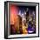 Instants of NY Series - View of Skyscrapers of Times Square and 42nd Street at Night-Philippe Hugonnard-Framed Photographic Print