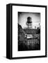 Instants of NY Series - Water Tank on the Roof of Buildings in Manhattan in Winter-Philippe Hugonnard-Framed Stretched Canvas