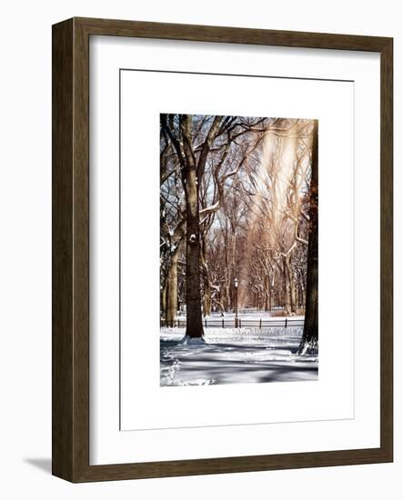 Instants of NY Series - Winter Snow in Central Park-Philippe Hugonnard-Framed Art Print