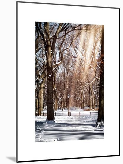 Instants of NY Series - Winter Snow in Central Park-Philippe Hugonnard-Mounted Art Print