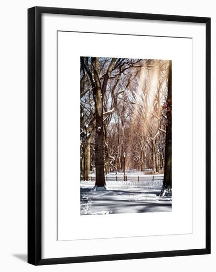 Instants of NY Series - Winter Snow in Central Park-Philippe Hugonnard-Framed Art Print