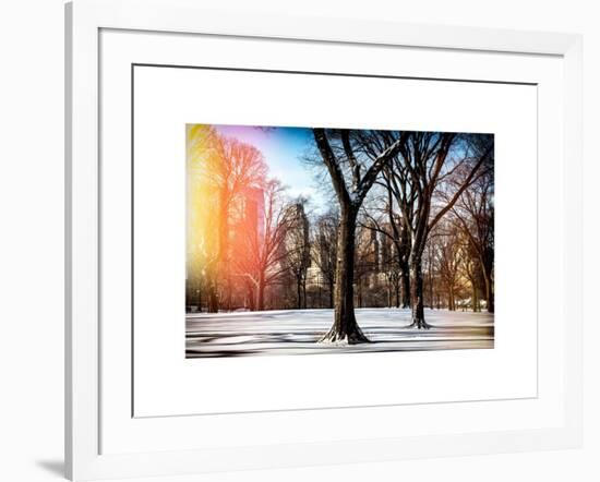 Instants of NY Series - Winter Snow in Central Park-Philippe Hugonnard-Framed Art Print