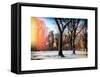 Instants of NY Series - Winter Snow in Central Park-Philippe Hugonnard-Framed Stretched Canvas