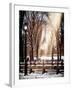 Instants of NY Series - Winter Snow with Street Lamp in Central Park View-Philippe Hugonnard-Framed Photographic Print