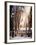 Instants of NY Series - Winter Snow with Street Lamp in Central Park View-Philippe Hugonnard-Framed Photographic Print