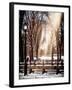 Instants of NY Series - Winter Snow with Street Lamp in Central Park View-Philippe Hugonnard-Framed Photographic Print