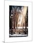 Instants of NY Series - Winter Snow with Street Lamp in Central Park View-Philippe Hugonnard-Mounted Art Print