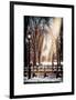 Instants of NY Series - Winter Snow with Street Lamp in Central Park View-Philippe Hugonnard-Framed Art Print