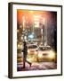 Instants of NY Series - Yellow Taxis at Times Square during a Snowstorm by Night-Philippe Hugonnard-Framed Photographic Print