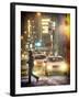 Instants of NY Series - Yellow Taxis at Times Square during a Snowstorm by Night-Philippe Hugonnard-Framed Photographic Print
