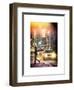 Instants of NY Series - Yellow Taxis at Times Square during a Snowstorm by Night-Philippe Hugonnard-Framed Art Print