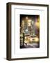 Instants of NY Series - Yellow Taxis at Times Square during a Snowstorm by Night-Philippe Hugonnard-Framed Art Print