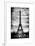Instants of Paris B&W Series - Eiffel Tower, Paris, France - White Frame and Full Format-Philippe Hugonnard-Framed Art Print