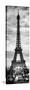 Instants of Paris B&W Series - Eiffel Tower, Paris, France-Philippe Hugonnard-Stretched Canvas