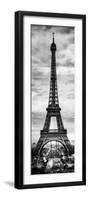 Instants of Paris B&W Series - Eiffel Tower, Paris, France-Philippe Hugonnard-Framed Premium Photographic Print