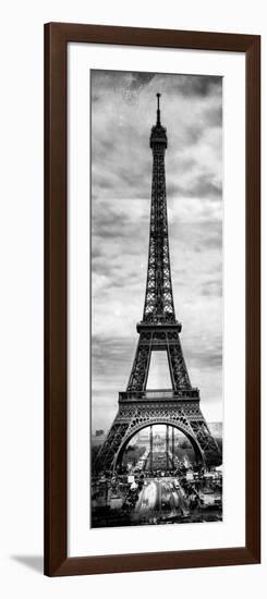 Instants of Paris B&W Series - Eiffel Tower, Paris, France-Philippe Hugonnard-Framed Photographic Print