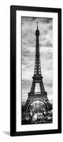 Instants of Paris B&W Series - Eiffel Tower, Paris, France-Philippe Hugonnard-Framed Photographic Print