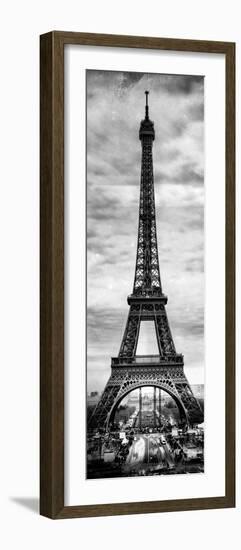 Instants of Paris B&W Series - Eiffel Tower, Paris, France-Philippe Hugonnard-Framed Photographic Print