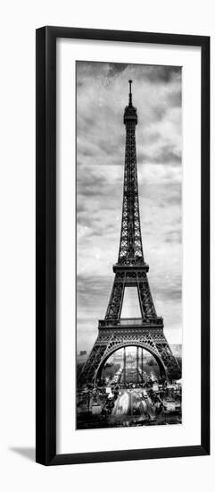 Instants of Paris B&W Series - Eiffel Tower, Paris, France-Philippe Hugonnard-Framed Photographic Print