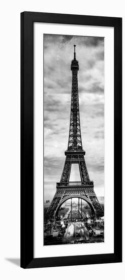 Instants of Paris B&W Series - Eiffel Tower, Paris, France-Philippe Hugonnard-Framed Photographic Print