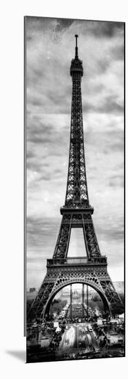 Instants of Paris B&W Series - Eiffel Tower, Paris, France-Philippe Hugonnard-Mounted Photographic Print
