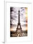 Instants of Paris Series - Eiffel Tower, Paris, France - White Frame and Full Format-Philippe Hugonnard-Framed Art Print