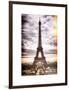 Instants of Paris Series - Eiffel Tower, Paris, France - White Frame and Full Format-Philippe Hugonnard-Framed Art Print
