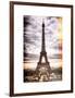 Instants of Paris Series - Eiffel Tower, Paris, France - White Frame and Full Format-Philippe Hugonnard-Framed Art Print