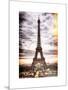 Instants of Paris Series - Eiffel Tower, Paris, France - White Frame and Full Format-Philippe Hugonnard-Mounted Art Print