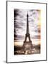 Instants of Paris Series - Eiffel Tower, Paris, France - White Frame and Full Format-Philippe Hugonnard-Mounted Art Print