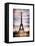 Instants of Paris Series - Eiffel Tower, Paris, France - White Frame and Full Format-Philippe Hugonnard-Framed Stretched Canvas