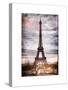 Instants of Paris Series - Eiffel Tower, Paris, France - White Frame and Full Format-Philippe Hugonnard-Stretched Canvas