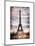 Instants of Paris Series - Eiffel Tower, Paris, France - White Frame and Full Format-Philippe Hugonnard-Mounted Art Print