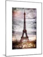 Instants of Paris Series - Eiffel Tower, Paris, France - White Frame and Full Format-Philippe Hugonnard-Mounted Art Print