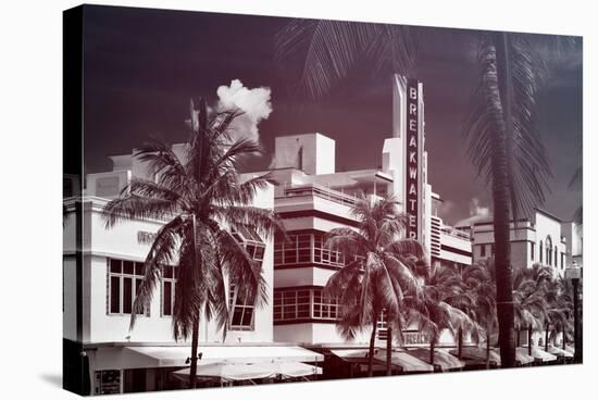 Instants of Series - Art Deco Architecture of Miami Beach - The Esplendor Hotel Breakwater-Philippe Hugonnard-Stretched Canvas