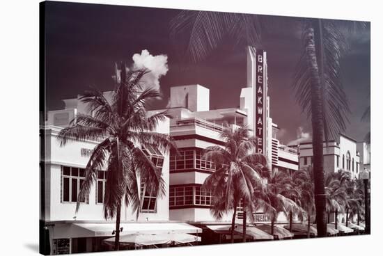 Instants of Series - Art Deco Architecture of Miami Beach - The Esplendor Hotel Breakwater-Philippe Hugonnard-Stretched Canvas