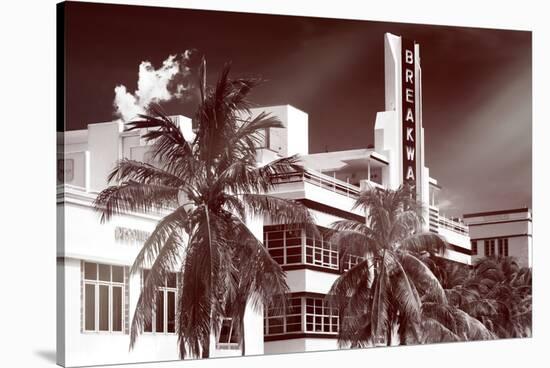 Instants of Series - Art Deco Architecture of Miami Beach - The Esplendor Hotel Breakwater-Philippe Hugonnard-Stretched Canvas