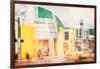 Instants of Series - Art Deco Architecture - Yellow Cab of Miami Beach - Florida - USA-Philippe Hugonnard-Framed Photographic Print