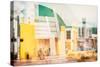 Instants of Series - Art Deco Architecture - Yellow Cab of Miami Beach - Florida - USA-Philippe Hugonnard-Stretched Canvas