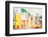 Instants of Series - Art Deco Architecture - Yellow Cab of Miami Beach - Florida - USA-Philippe Hugonnard-Framed Photographic Print