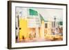 Instants of Series - Art Deco Architecture - Yellow Cab of Miami Beach - Florida - USA-Philippe Hugonnard-Framed Photographic Print