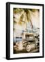 Instants of Series - Classic Antique Car of Art Deco District - Ocean Drive - Miami Beach-Philippe Hugonnard-Framed Premium Photographic Print