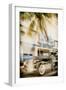 Instants of Series - Classic Antique Car of Art Deco District - Ocean Drive - Miami Beach-Philippe Hugonnard-Framed Premium Photographic Print