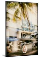 Instants of Series - Classic Antique Car of Art Deco District - Ocean Drive - Miami Beach-Philippe Hugonnard-Mounted Photographic Print