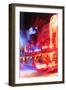 Instants of Series - Colorful Street Life at Night - Ocean Drive - Miami-Philippe Hugonnard-Framed Photographic Print