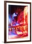 Instants of Series - Colorful Street Life at Night - Ocean Drive - Miami-Philippe Hugonnard-Framed Photographic Print