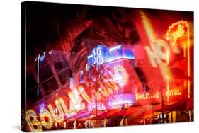 Instants of Series - Colorful Street Life at Night - Ocean Drive - Miami-Philippe Hugonnard-Stretched Canvas