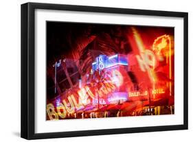 Instants of Series - Colorful Street Life at Night - Ocean Drive - Miami-Philippe Hugonnard-Framed Photographic Print