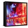 Instants of Series - Colorful Street Life at Night - Ocean Drive - Miami-Philippe Hugonnard-Framed Stretched Canvas